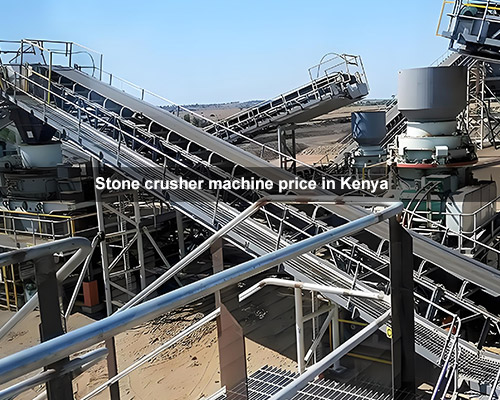 A stationary stone crushing plant installed in a Kenyan