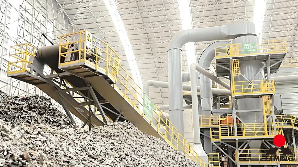 Demolished concrete rubble converted into clean recycled aggregate