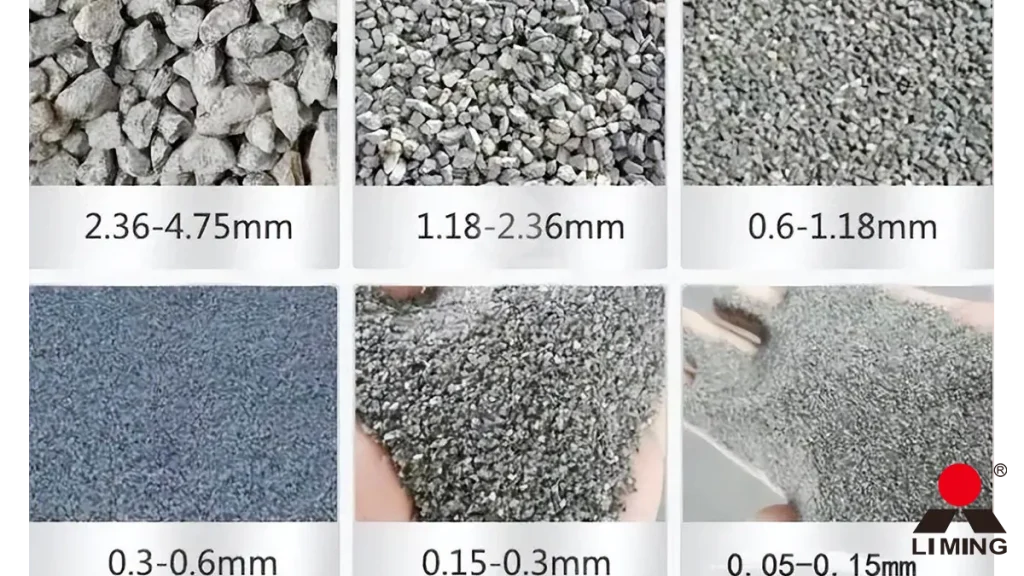 0-5mm, 5-15mm, and 15-25mm finished granite aggregate products