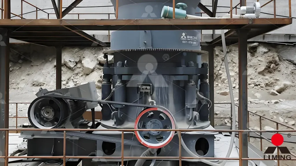 HPT multi-cylinder hydraulic cone crusher utilizing lamination crushing for hard granite