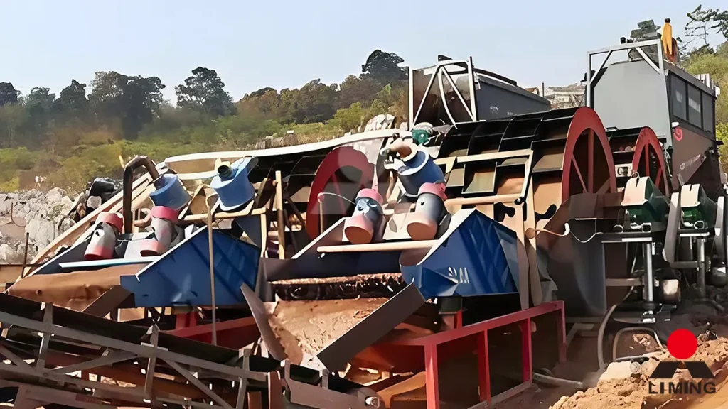 XSD wheel sand washer and dewatering screen processing clean manufactured sand